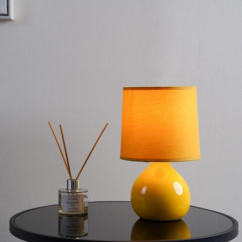 Ochre bedside store lamp