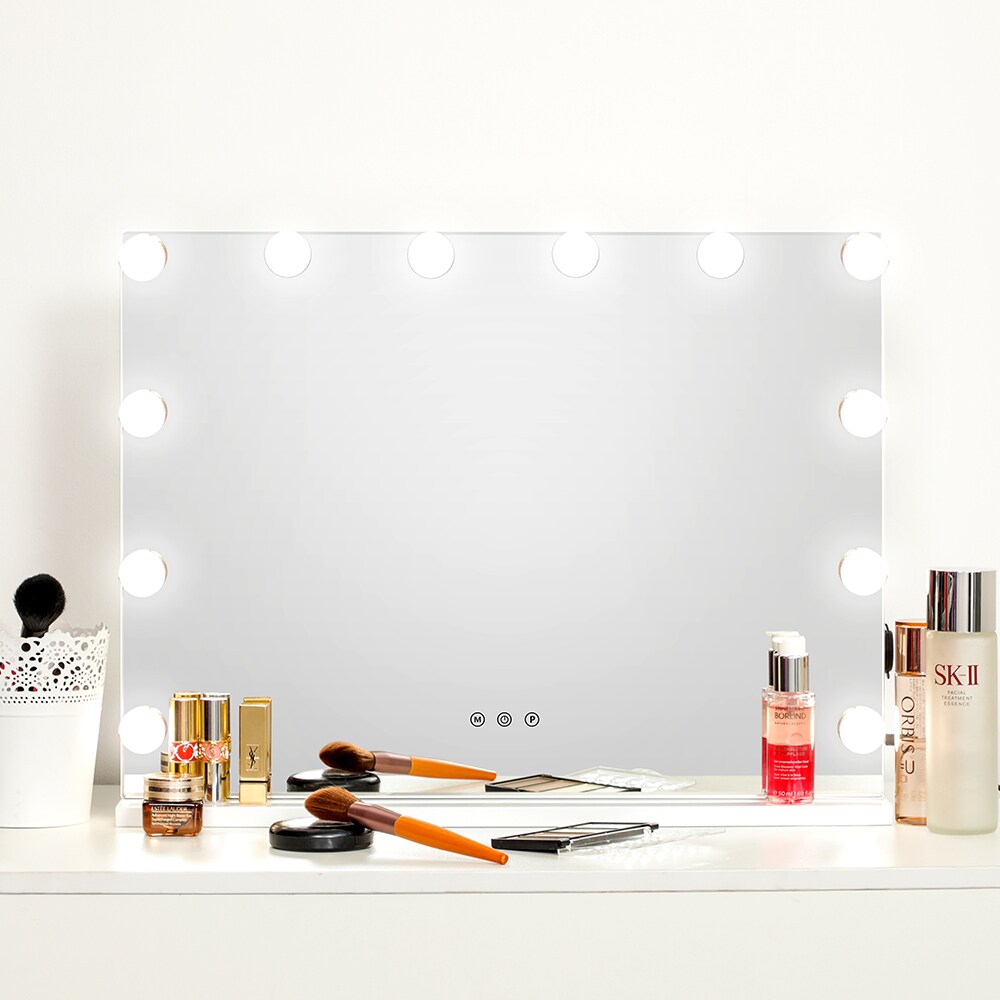Maylan Led Lighted Makeup Vanity, Vanity Table With Lighted Mirror Hollywood