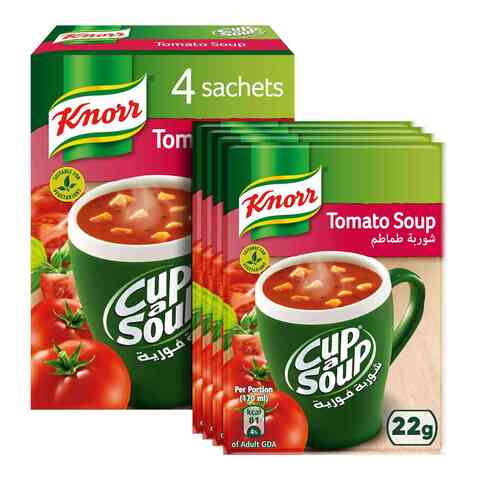 Knorr Cup-A-Soup Tomato Soup 22g Pack of 4