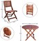 YATAI Acacia Wood Chairs Table Round Bistro Set - 5 Pcs