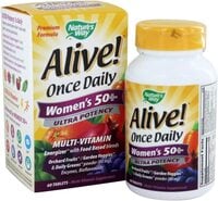 Nature&#39;S Way Alive Once Daily Women&#39;S 50+ Ultra Potency Multivitamin 60 Tableets