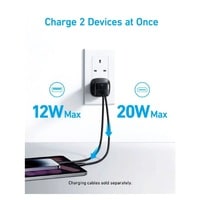 Anker 323 Charger Adapter 33W With USB-C To USB-C Data Sync Charging Cable Black 3ft