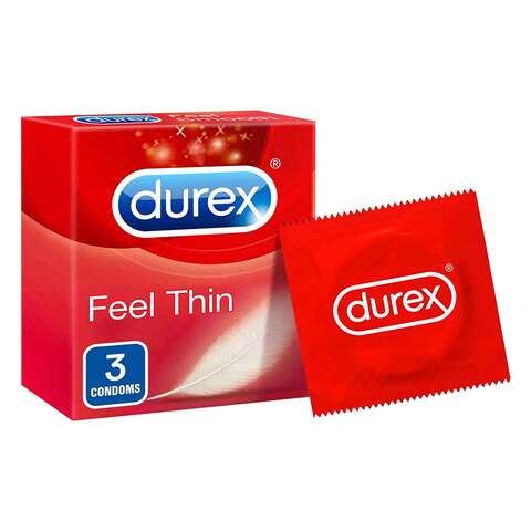 Buy Durex Feel Thin Condom 3 Pieces Online - Shop Beauty