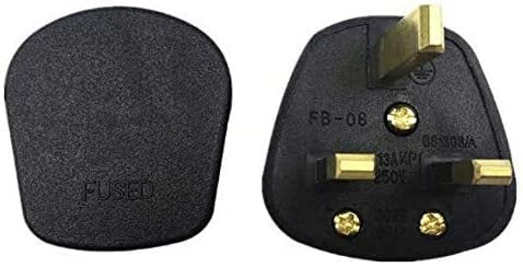 2Pcs Black 3 Pin UK Mains Top Plug 13A 13 AMP Appliance Power Socket Fuse Adapter Household,2 pcs