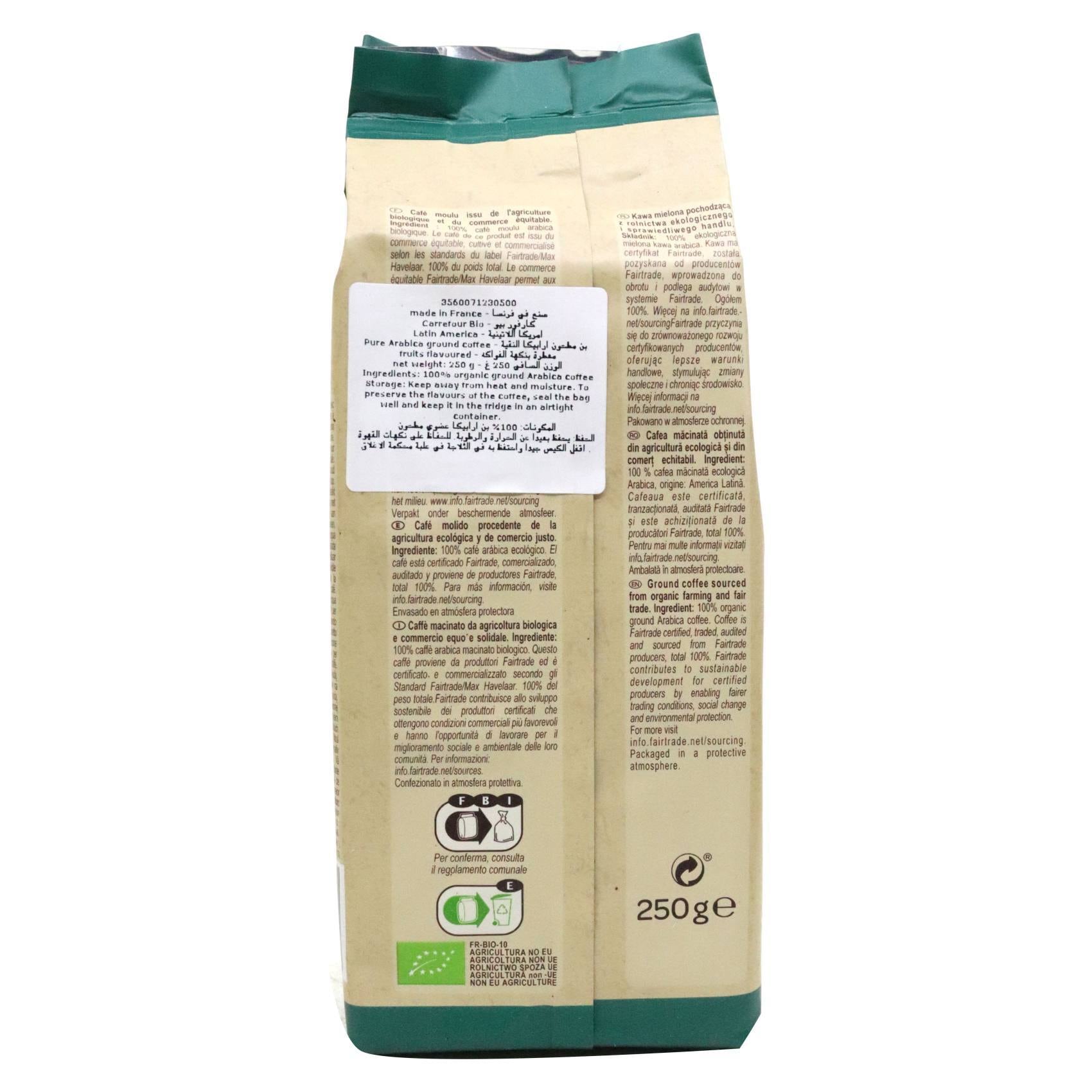 Café 100% Arábica molido natural - Carrefour Bio - 250 g