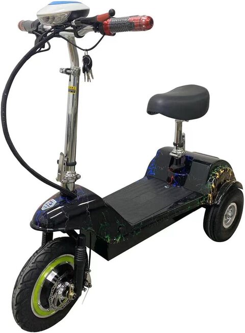 Top Gear Electric Scooters Adult Scooter TG 50, 350W Brushless Motor Max Speed 35km/h Drive 12Inch Tire In Front Folding Commuting Scooter 36V 12AH Lead Acid Battery, Black