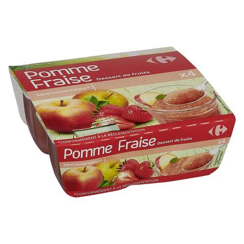 اشتري كارفور تفاح وفراولة 100 جرام × 4 في السعودية