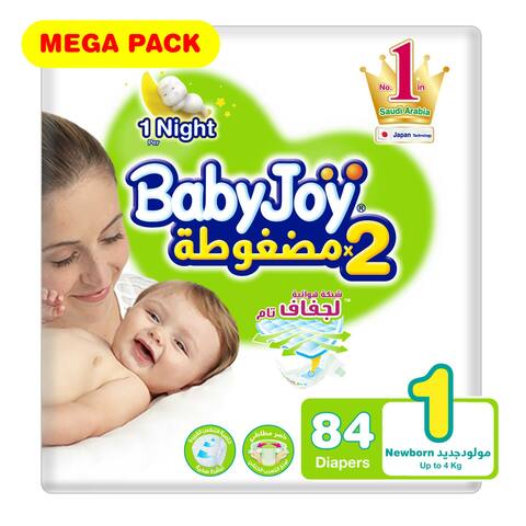 Babyjoy mega pack size 1 newborn 4 kg x 84