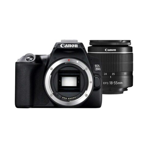 Canon EOS 250D SLR Camera With EFS 18-55mm DC III Lens Black
