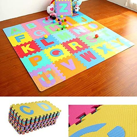 BalanceFrom Kid's Puzzle Exercise Play Mat with EVA Foam Interlocking  Tiles, Alphabet (36 Tiles) in Dubai - UAE