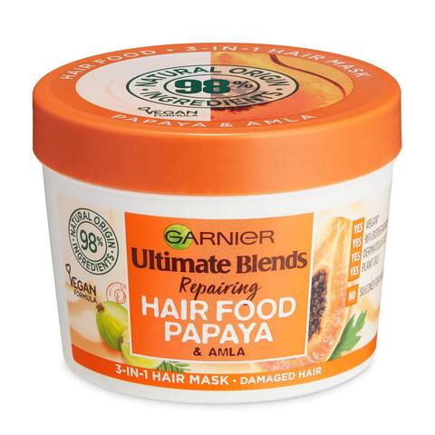 Buy Garnier Ultra Doux Repairing Papaya 3-In-1 Hair Food Clear 390ml in Saudi Arabia