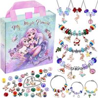 Charm Bracelet Making Kit, Teen Girl Gifts Jewelry Making Kit, Unicorn/Mermaid Girl Toys Art Supplies Crafts for Girls Age 8-12