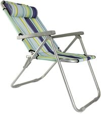 GO2CAMPS Camping Chair with Headrest-Folding Camping Chair-Picnic Chair High Quality Beach Chair for Garden Balcony or Festivals Outdoor Collapsable Chair as Fishing Chair,Festival Chair (Multicolour)