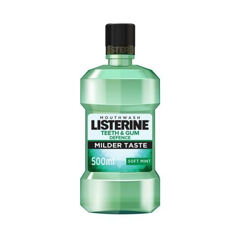 Listerine Teeth And Gum Defense Mouthwash Soft Mint 500ml