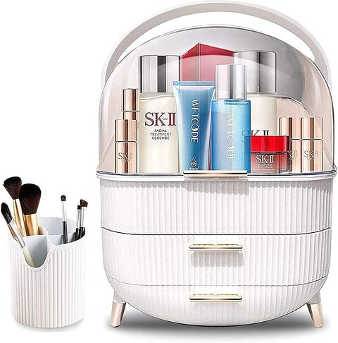 Large makeup deals vanity with storage