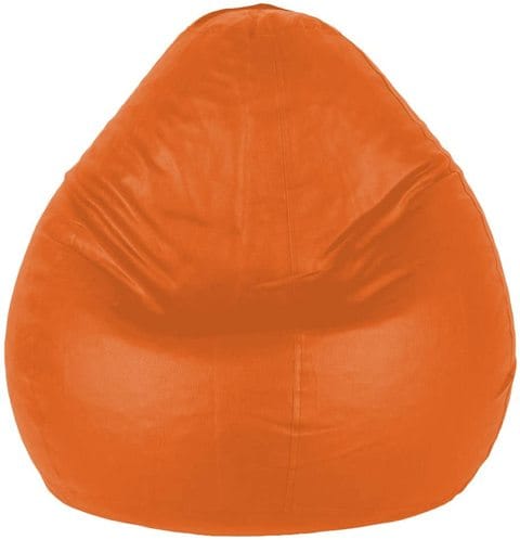 Large Bean Bag | Orange Bean Bag Chair |Leather BeanBag