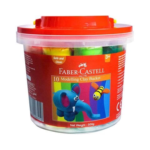 Faber-Castell Modelling Clay Bucket Multicolour 3 Years and above 500g