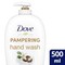 Dove Pampering Hand Wash Natural Caring Formula Shea Butter With &frac14; Moisturising Cream 500ml