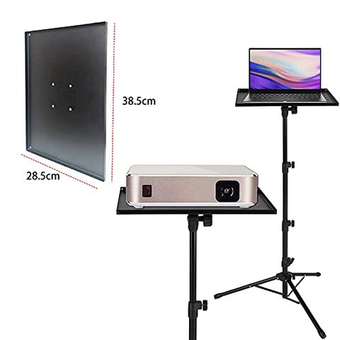 Technomounts Telescopic Tripod Laptop and Projector Floor Stand (Black)