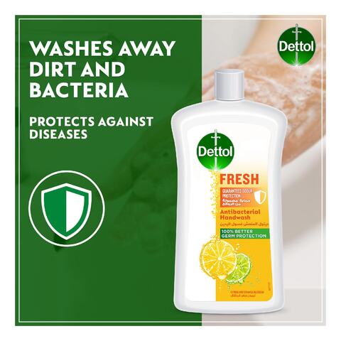 Dettol Fresh Antibacterial Liquid Hand Wash Yellow 1L