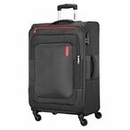 Buy American Tourister Duncan 4 Wheel Soft Casing Spinner Luggage Trolley 68cm Black in UAE