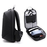 Arctic Hunter Semi Hard Durable Polyester Travel Backpack 23L Backpack with Built in USB Port and TSA Lock B00208 Dark Grey