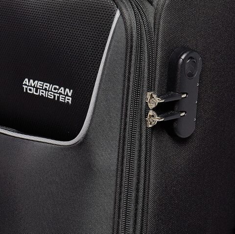 American tourister best sale black trolley bag