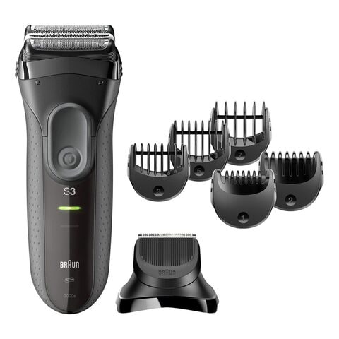 Braun Series 3 Shave &amp; Style 3000BT 3-in-1 Electric Shaver with Precision Trimmer &amp; 5 Comb Attachments