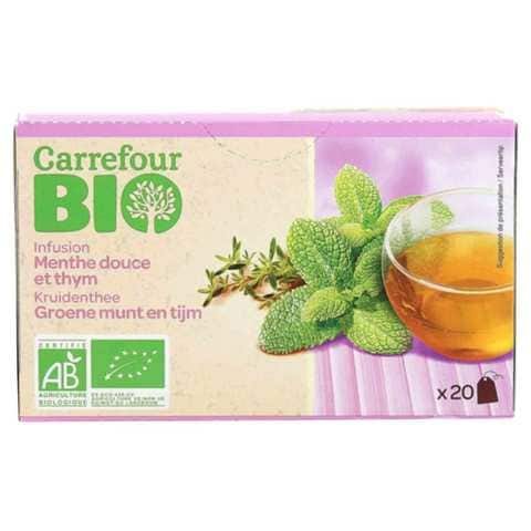 Carrefour Bio Organic Infusion Mint Tea 30 Gram 20 Bags