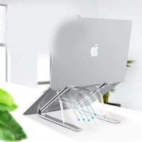 Ergonomic Laptop Stand Portable Adjustable Aluminum Desktop Ventilated Cooling Holder Anti Slip Folder and easy to carry