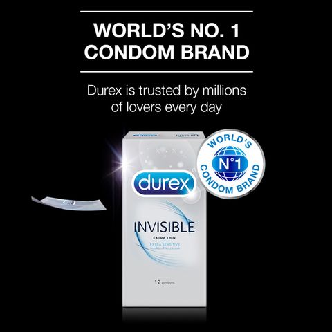 Durex Invisible Extra Thin And Sensitive Condom Clear 12 count