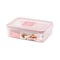 Blackstone Air-Tight Food Container With Divider IS047 Clear/Pink 800ml