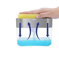 Generic-CK755 Soap Pump Dispenser and Sponge Holder for Kitchen Sink Dish Washing Soap