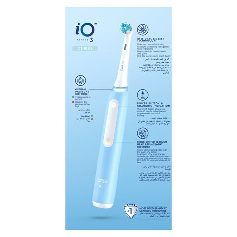 Oral-B iO Series 3 Electric Toothbrush with (1) Brush Heads Rechargeable,  White