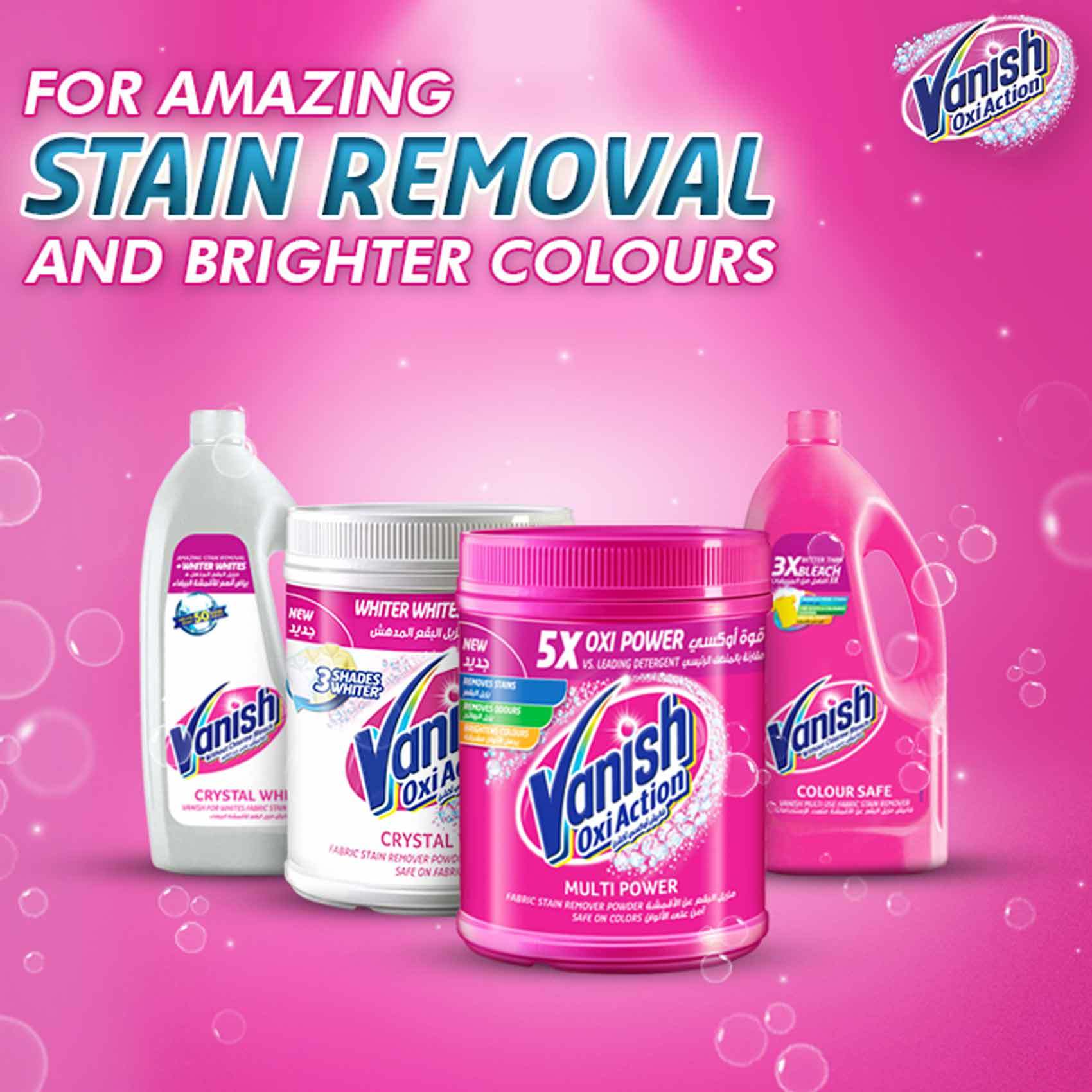 Buy Vanish Oxi Action Powder Fabric Stain Remover Pink 500g Online