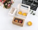 Buy Red Dot Gift 2 Cavities Kraft Paper Cupcake Box With Inserts Cupcake Containers Bakery Cake Carriers For Home Dessert Shop (Marble, 10) in UAE