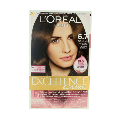 Buy L'Oreal Paris Excellence Creme Triple Care Permanent Hair Colour  Chocolate  Brown Online - Shop Beauty & Personal Care on Carrefour Saudi Arabia