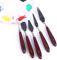 Generic Ouyawei 5Pcs Mixed Stainless Steel Palette Scraper Set Spatula Knives Painting Tools