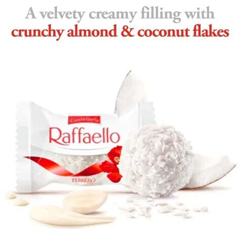 Ferrero,Confetteria raffaello Ferrero RAFFAELLO coconut and almond bites is  not halal