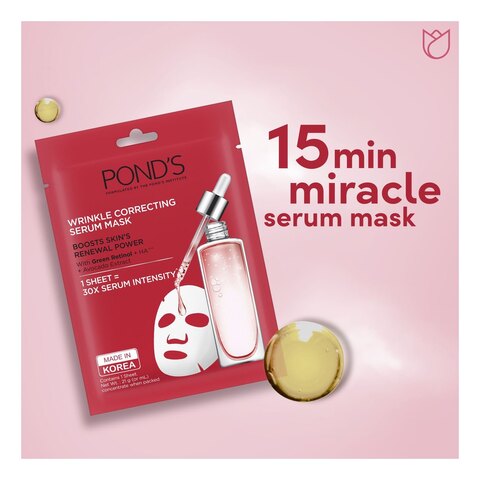 Pond&#39;s Face Mask Wrinkle Correct Mask Serum Pink 21ml