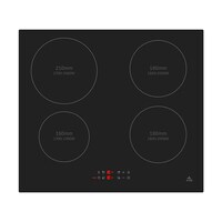 Evvoli Built-In Induction Hob 4 Burners Soft Touch Control With 9 Stage Power Setting And Safety Switch Evbi-Ih604B 2 Years Warranty