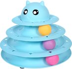 Buy Mumoo Bear Cat Toy Roller Cat Toys 3 Level Towers Tracks Roller Interactive Kitten Fun Mental Physical Exercise Puzzle Toys, Blue in UAE