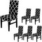 Nar Chair Cover (D-Black Lattice, 6Pcs Set)
