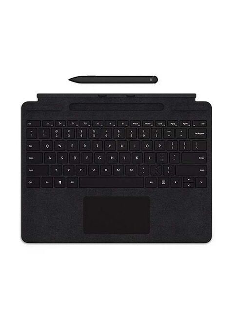 Microsoft Surface Pro Signature Keyboard With Slim Pen For Surface Pro X &amp; Surface Pro 8 Black