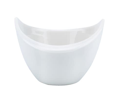 Shallow Porcelain Serving Bowl White 8x3.5cm