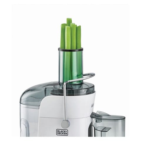 BLACK+DECKER Juice Extractor with Large Feeding Chute 800 W JE780-B5 White