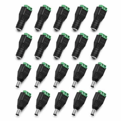 10 x Wire Ended Male  DC Power Connector Plug Socket Leads Barrel Jack Connector 