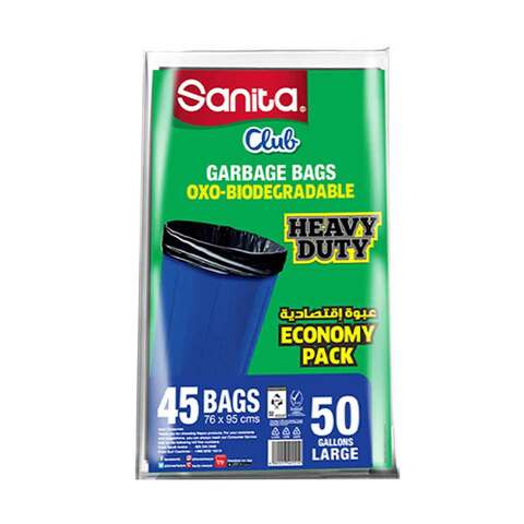 Sanita Club Garbage Bags Large 76x95cm 50gallons 45bags