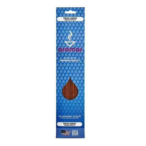 Aromar Spa Collection Bio Incense Sticks Fresh Linens Brown 20 PCS