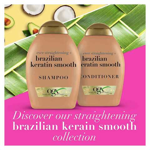 Ogx Ever Straightening Plus Brazilian Keratin Smooth Shampoo Conditioner - 385 ml